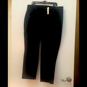 Talbots curvy fit plus size petite black jeans